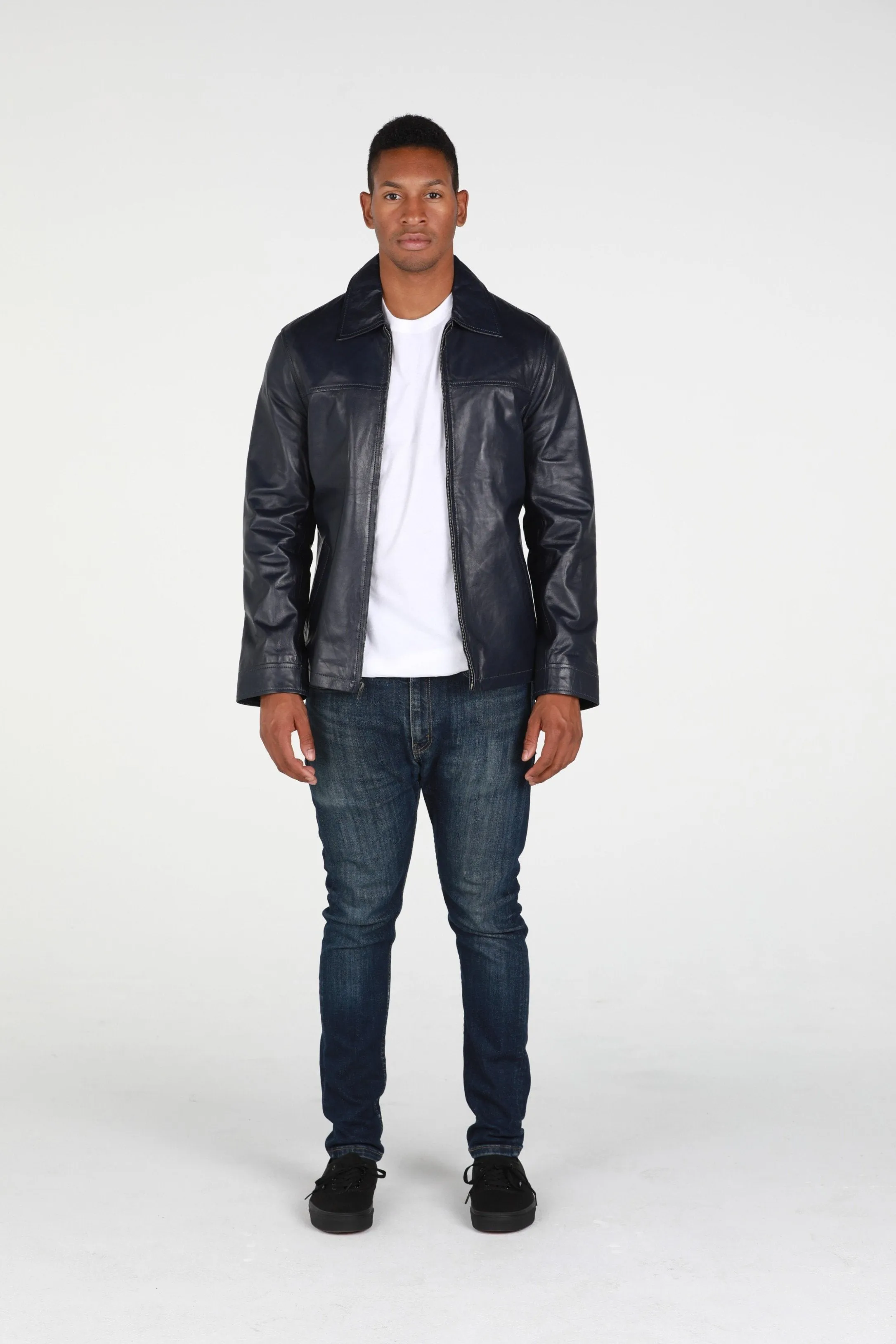 Abbyse Mens Leather Jacket Lambskin - New!