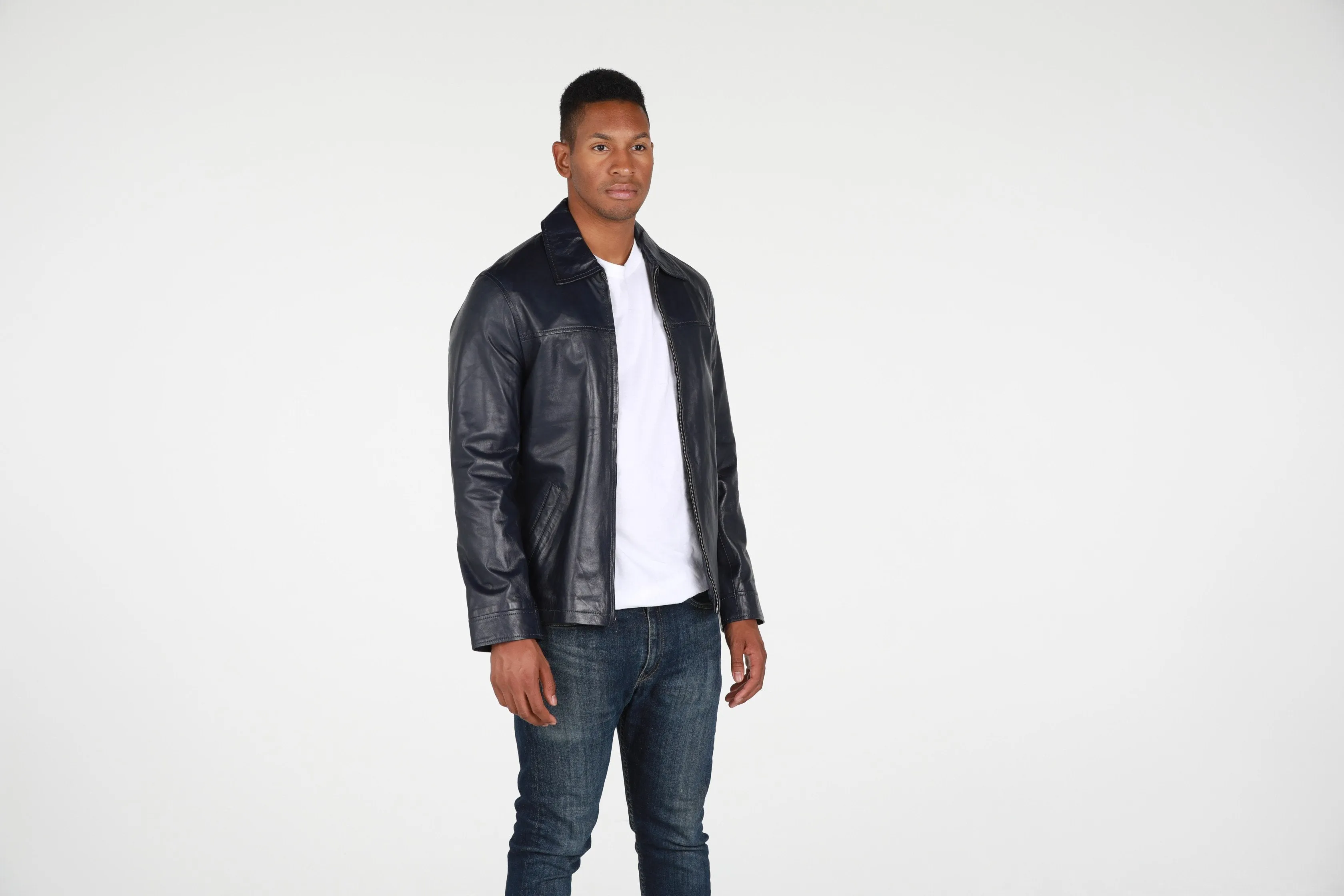 Abbyse Mens Leather Jacket Lambskin - New!