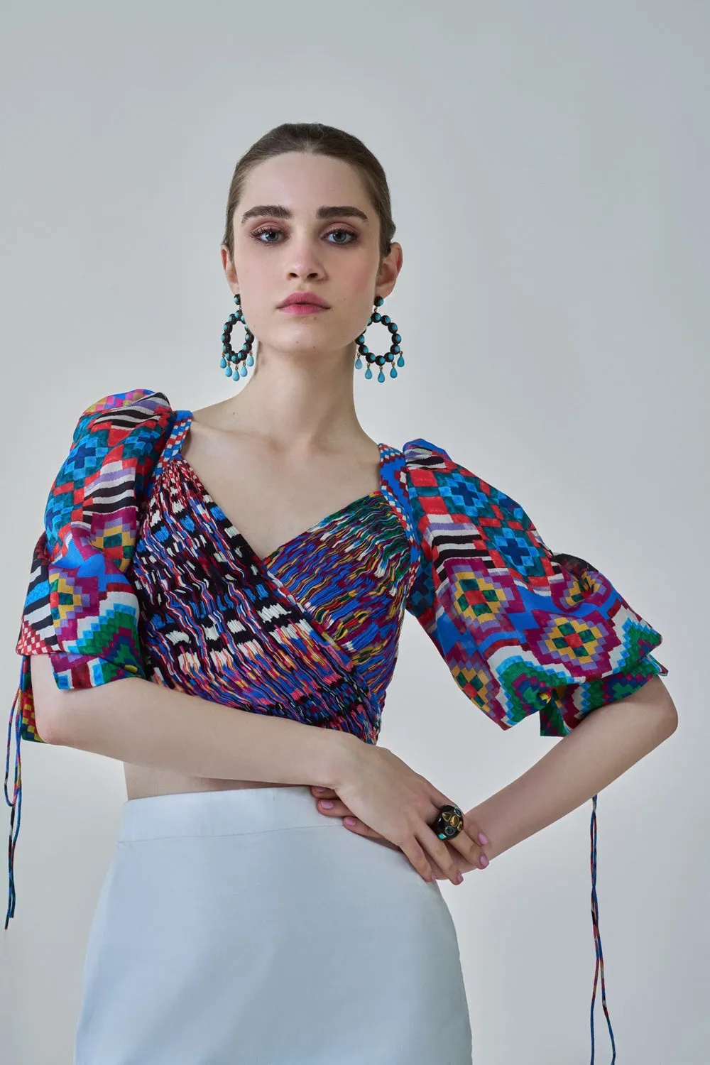 Alice Ikat Print Blouse