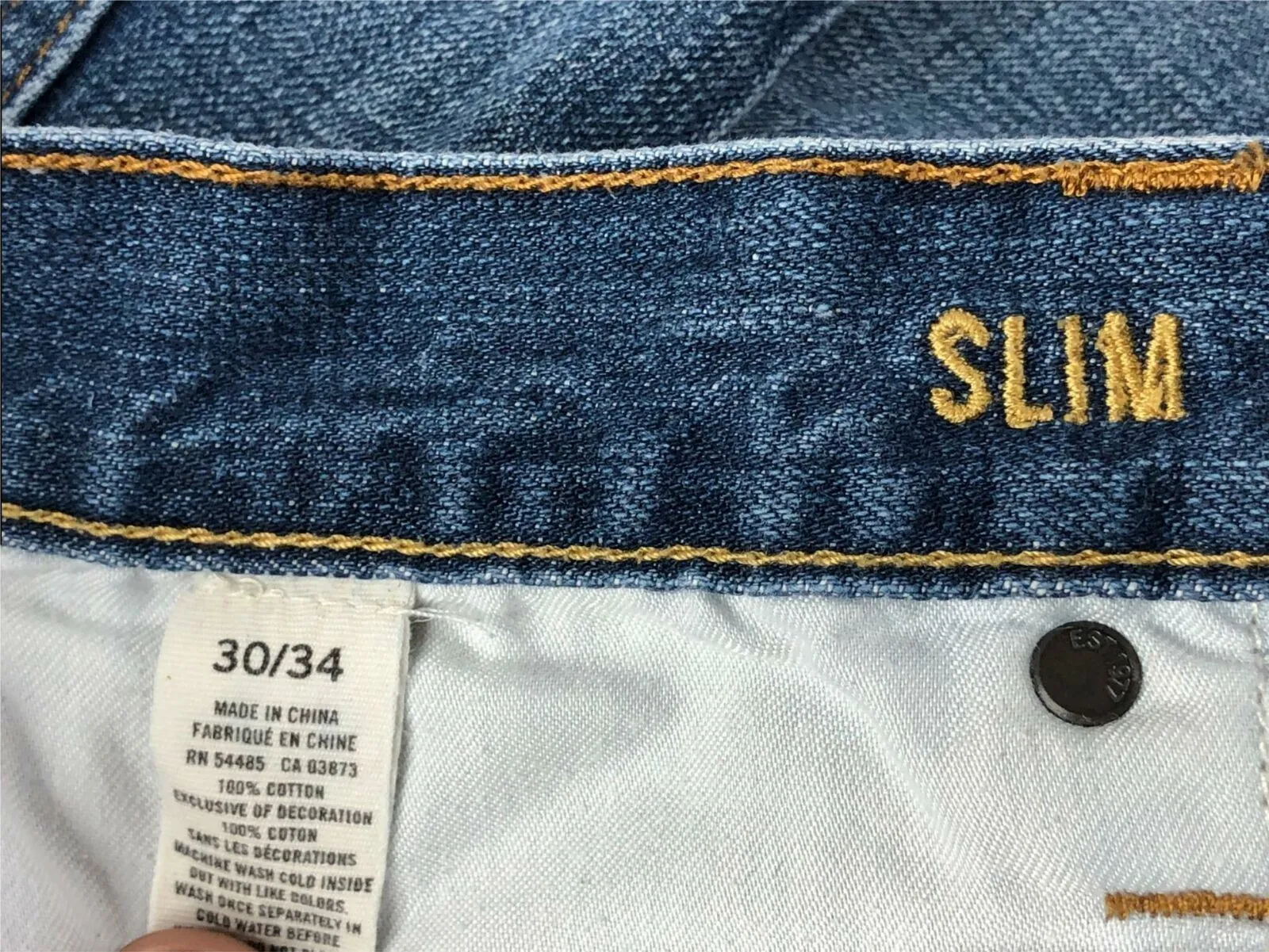 American Eagle Slim Fit Medium Wash Blue Jean Men's (Size: 30 x 34)