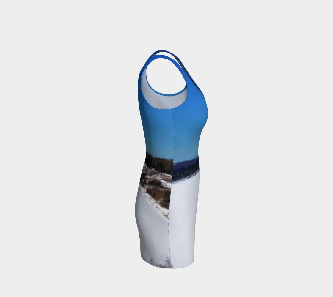 Bodycon Dress - Glenmore Reservoir Winter