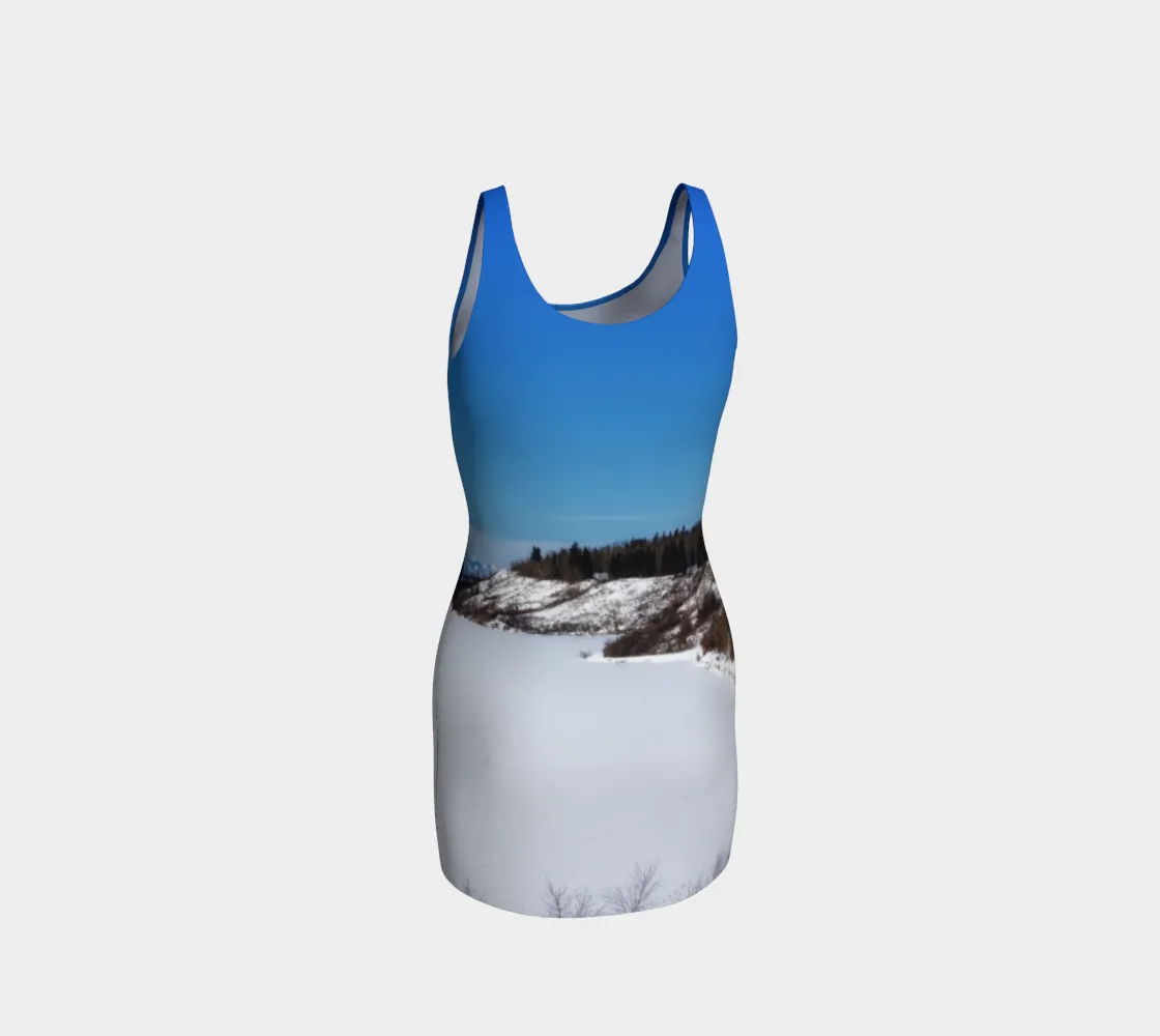 Bodycon Dress - Glenmore Reservoir Winter