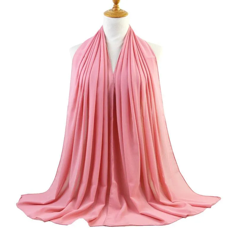 Chiffon monochromatic scarf