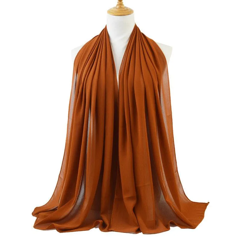 Chiffon monochromatic scarf