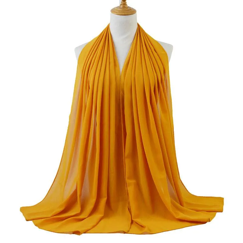 Chiffon monochromatic scarf