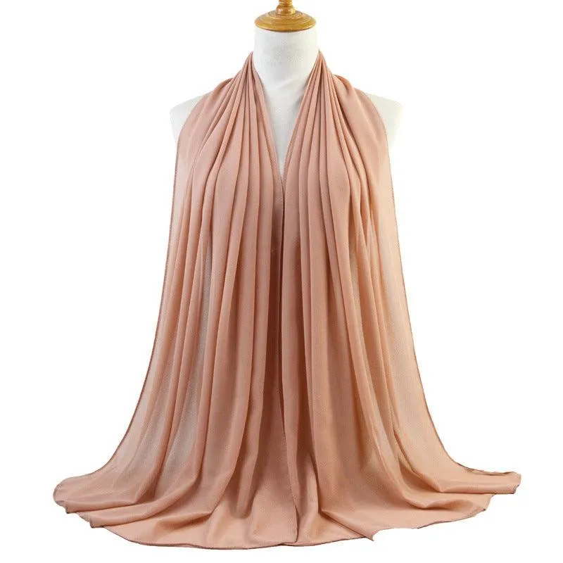 Chiffon monochromatic scarf