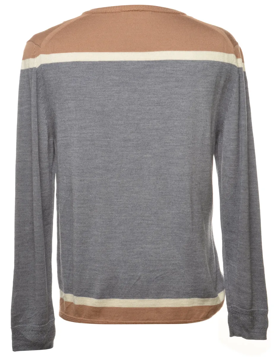 Colour Block Jumper - L