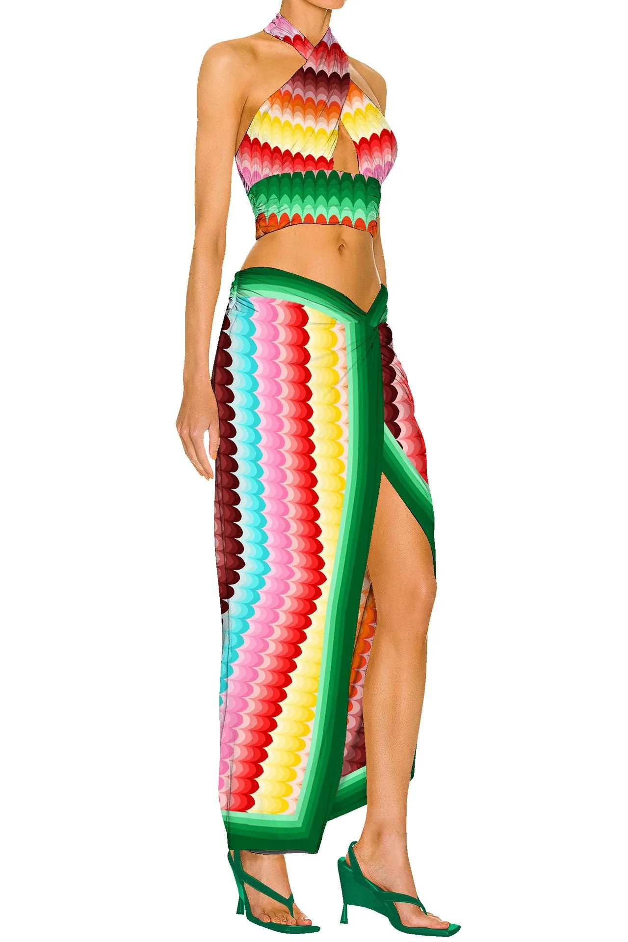 Crop Top and Skirt for Women