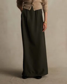 Dark Green Straight Skirt