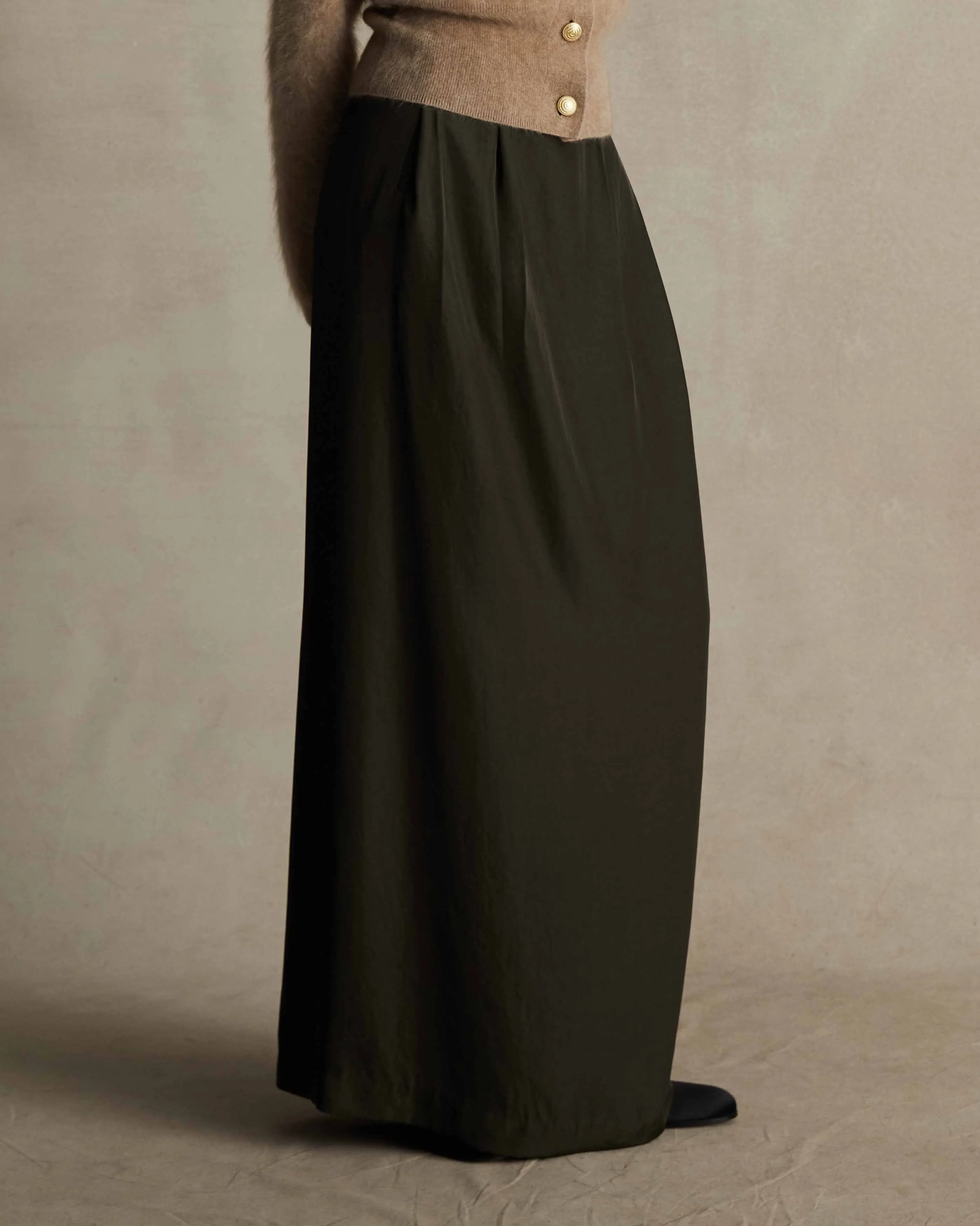 Dark Green Straight Skirt