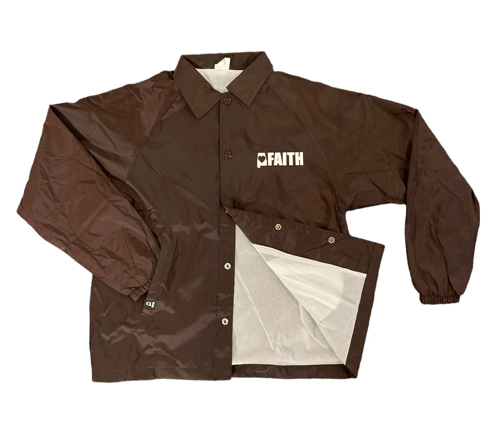 Faith Alabama Bold Coaches Jacket - Brown