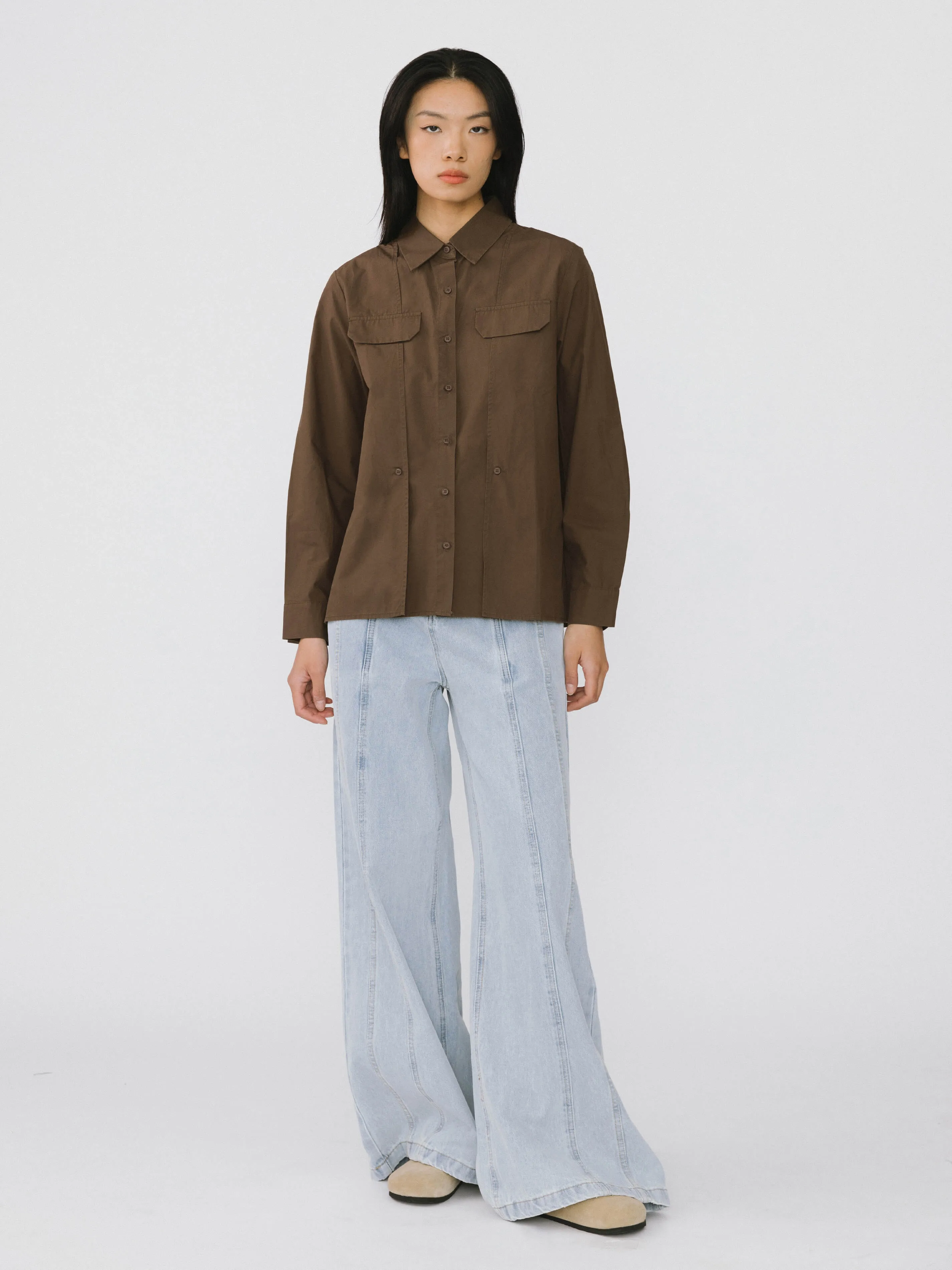 Faux Pocket 100% Cotton Shirt