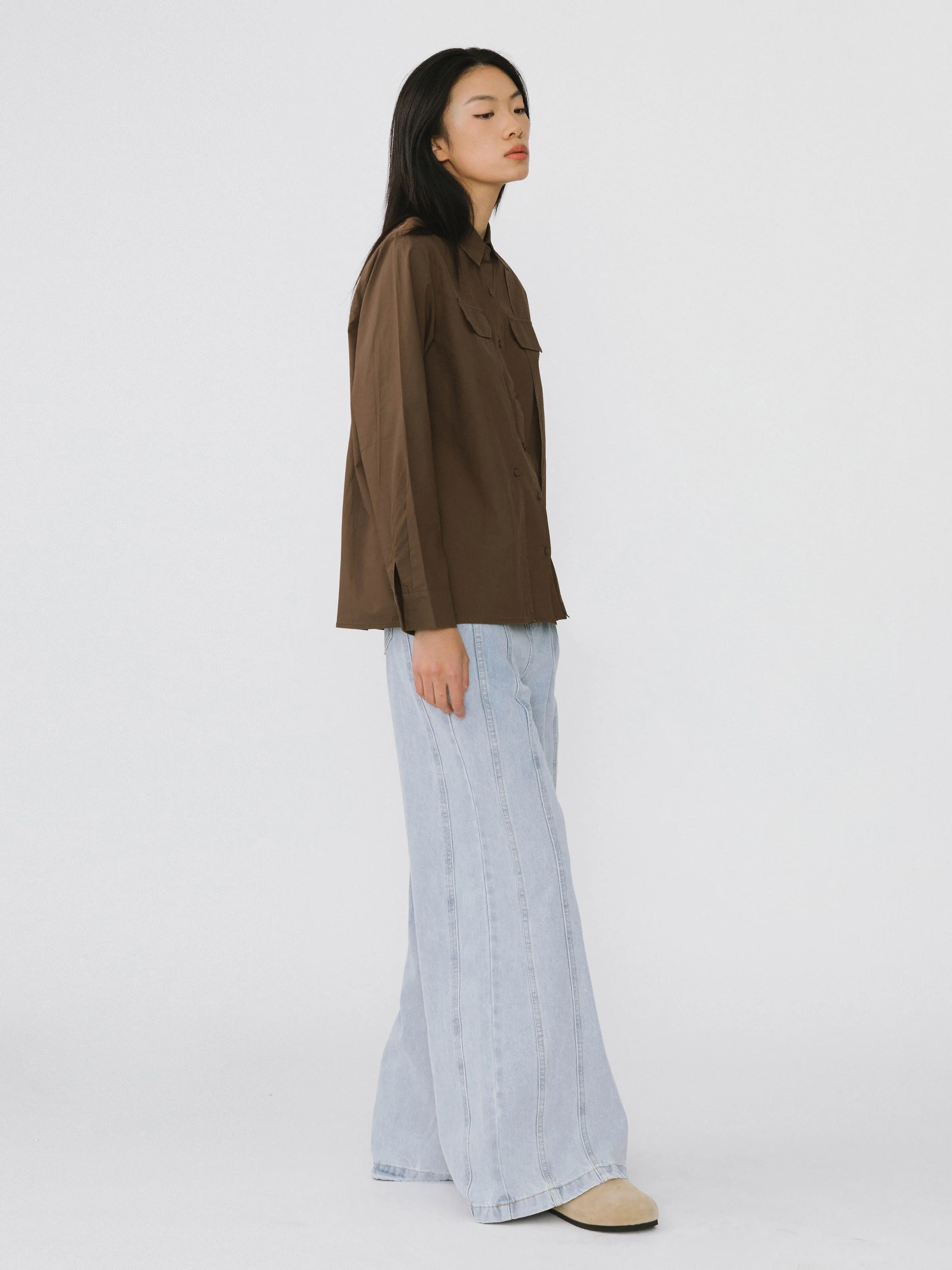 Faux Pocket 100% Cotton Shirt
