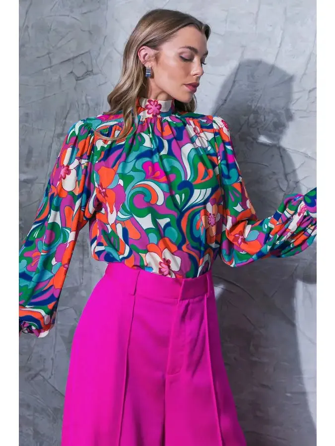 Floral Woven Top