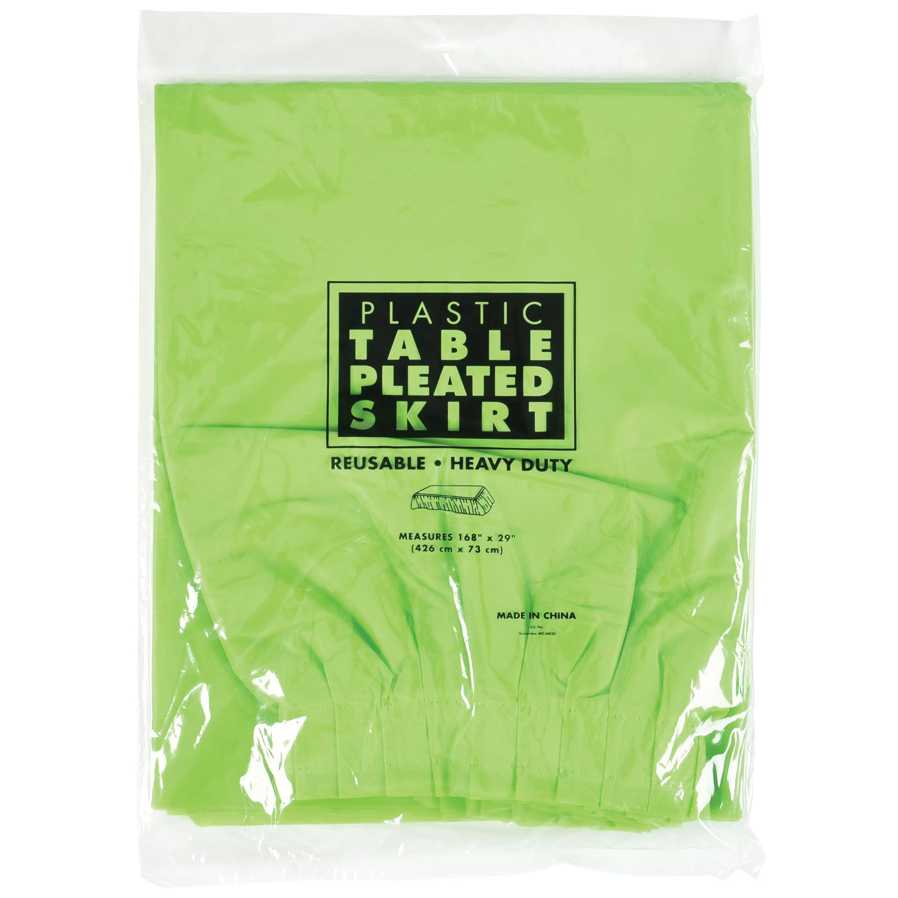 Fresh Lime Pleated Table Skirt