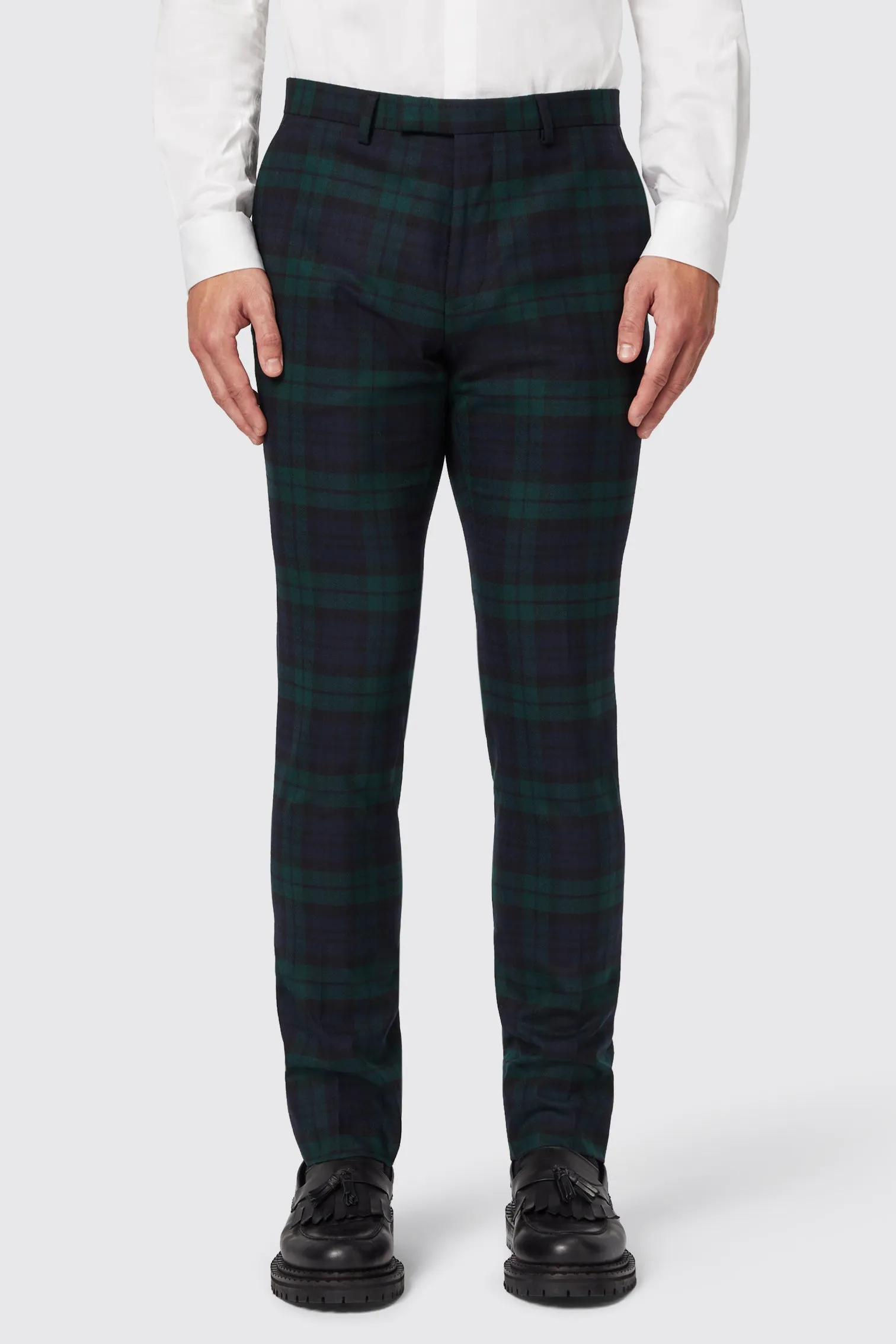 Ginger Skinny Fit Green Tartan Suit