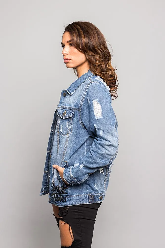 Good Times Savage Tiger Denim Jean Jacket