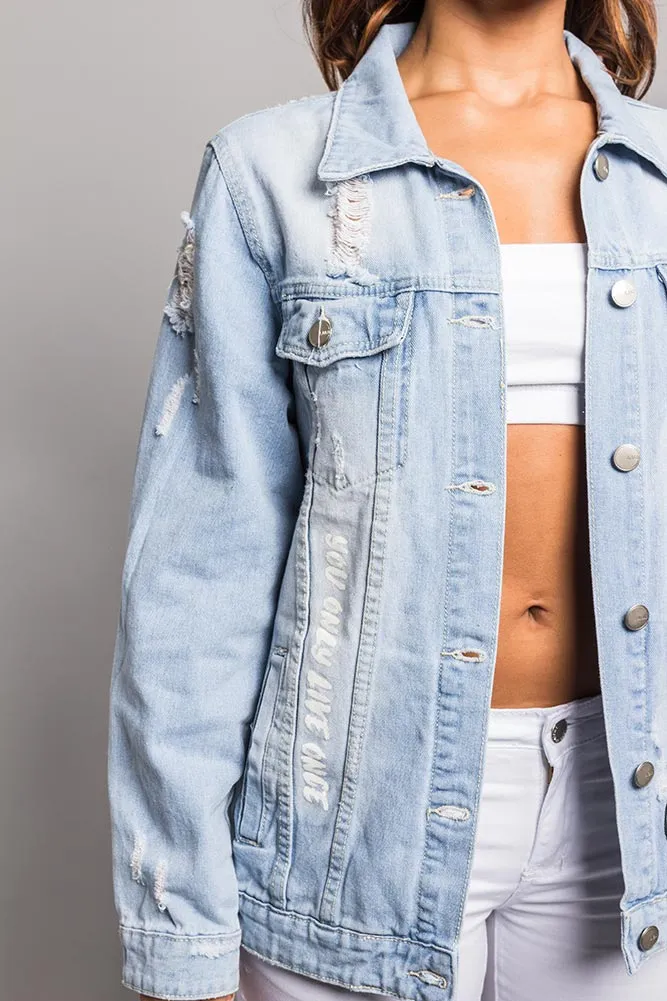 Good Times Savage Tiger Denim Jean Jacket