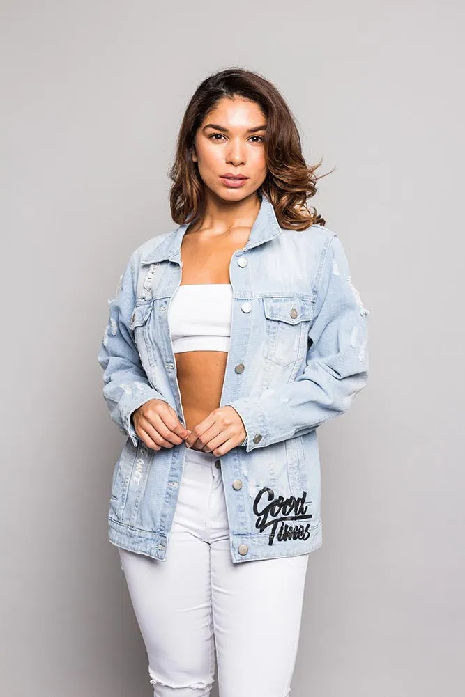 Good Times Savage Tiger Denim Jean Jacket