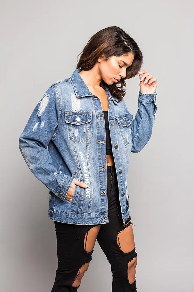 Good Times Savage Tiger Denim Jean Jacket