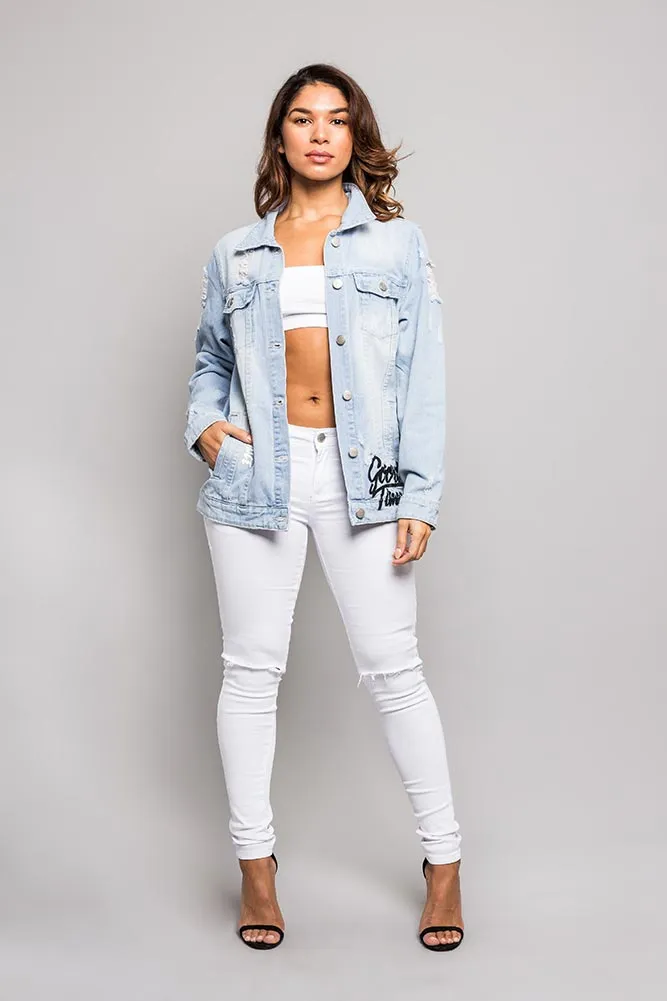 Good Times Savage Tiger Denim Jean Jacket