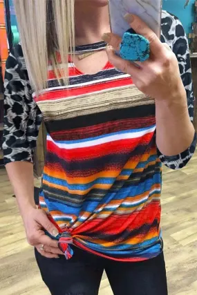 Hollow Out Collar Half Sleeve Multicolor Top For Women