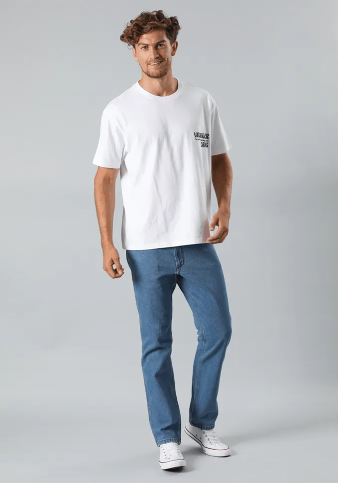 Jeans Hombre Greensboro Slim Straight Fit Stone Washed