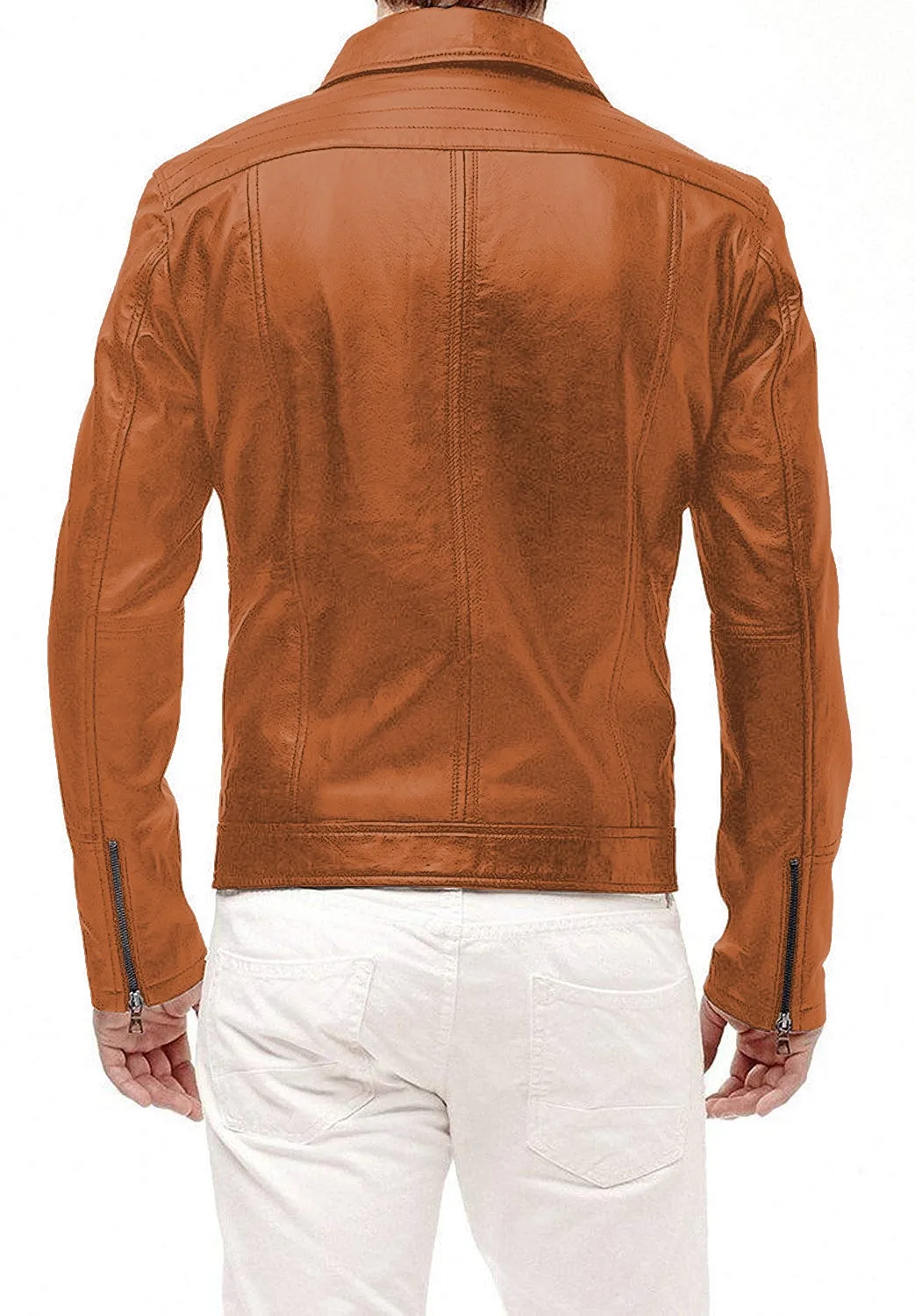 Leather Jackets Hub Mens Genuine Lambskin Leather Jacket (Black, Aviator Jacket) - 1501241