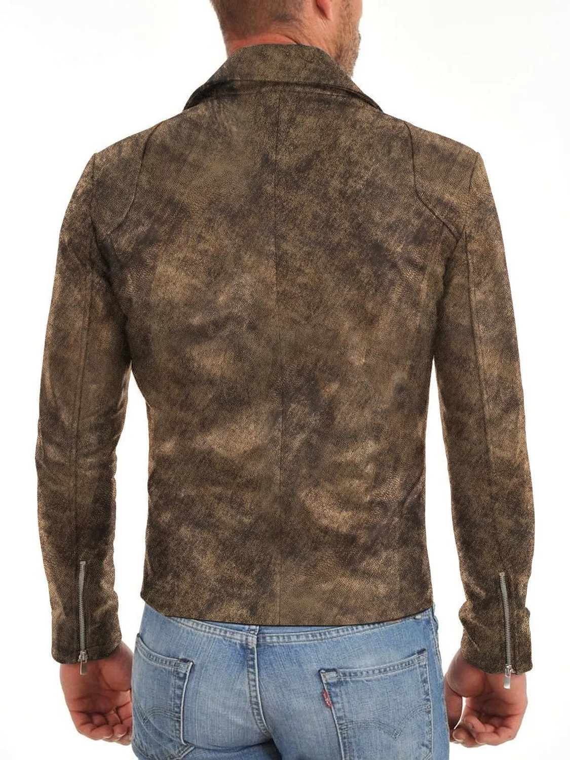 Leather Jackets Hub Mens Genuine Lambskin Leather Jacket (Black, Double Rider Jacket) - 1501260