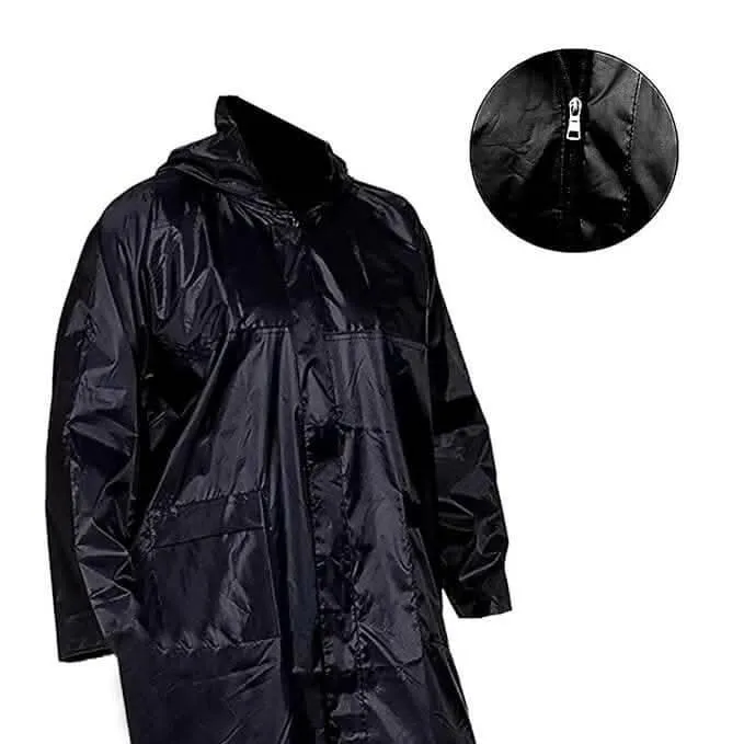 Long Rain Coat Black