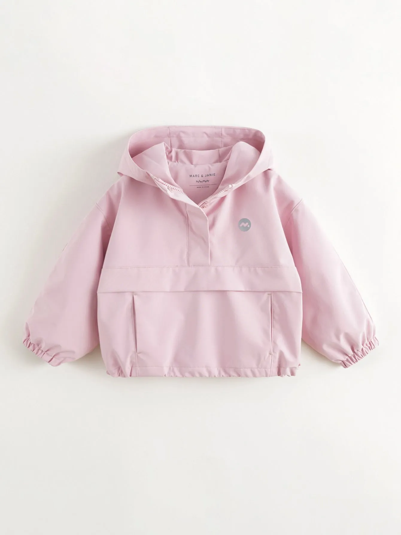 MARC & JANIE Boys Girls Half Zipper Hooded Windbreaker Jacket 241310
