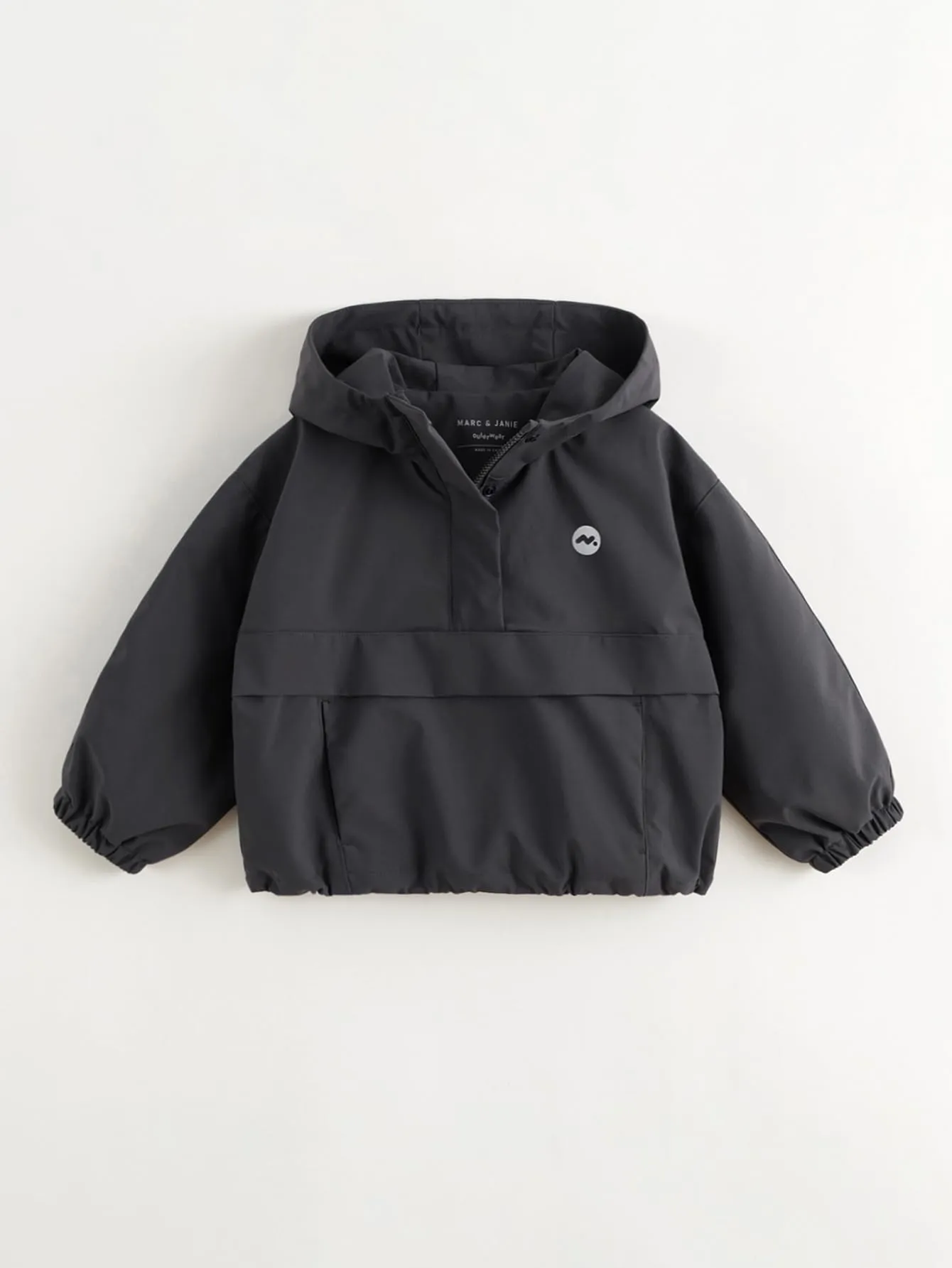 MARC & JANIE Boys Girls Half Zipper Hooded Windbreaker Jacket 241310