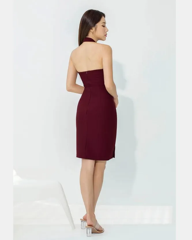 Maroon Svelte Party Dress
