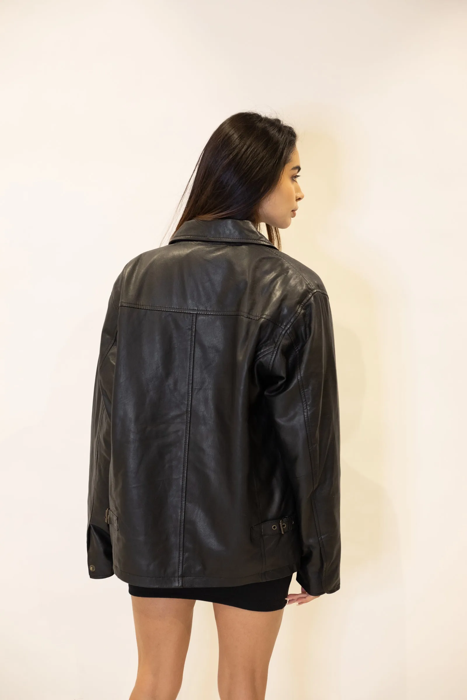 Oversized 90’s Leather Jacket