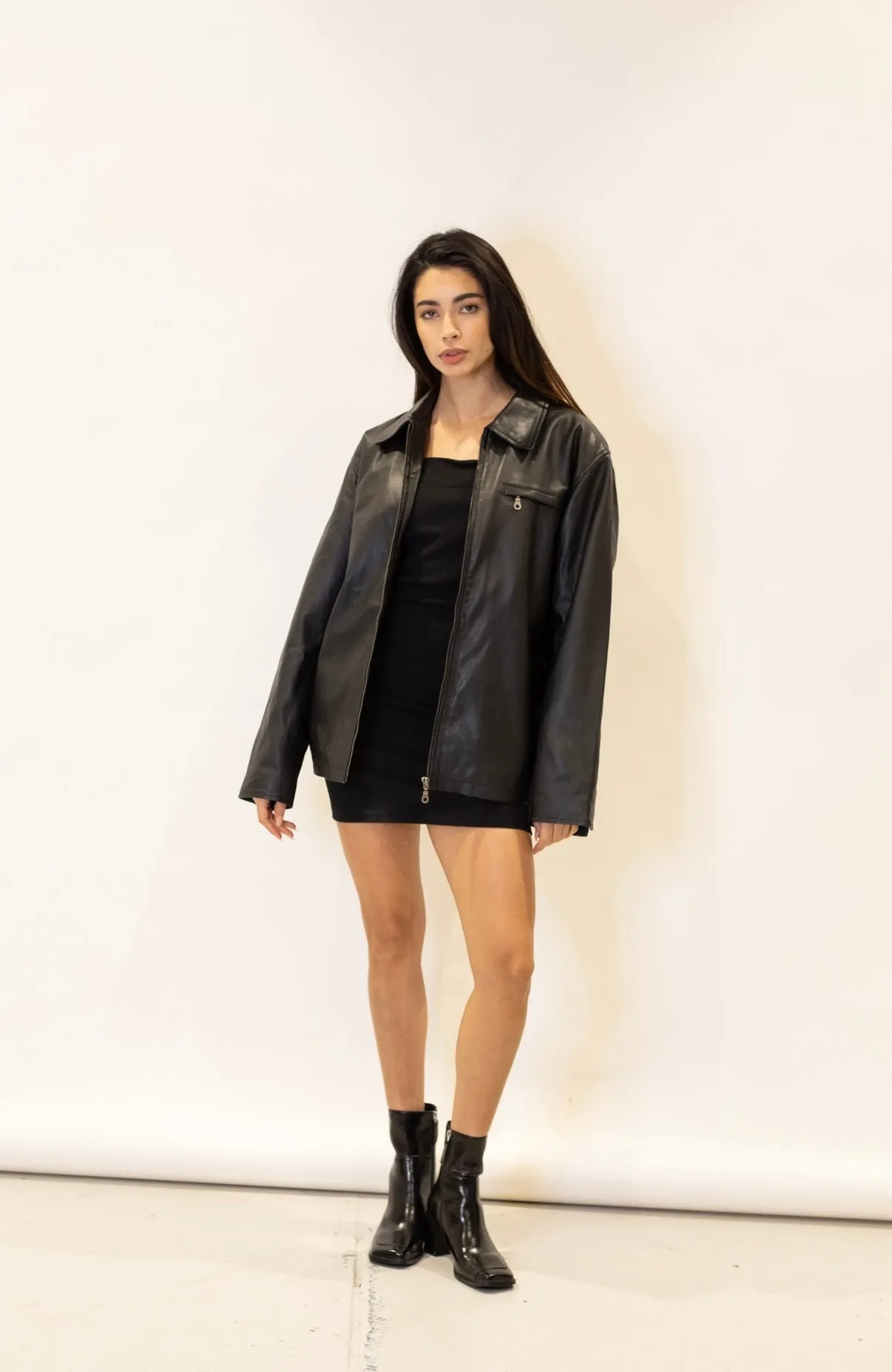 Oversized 90’s Leather Jacket