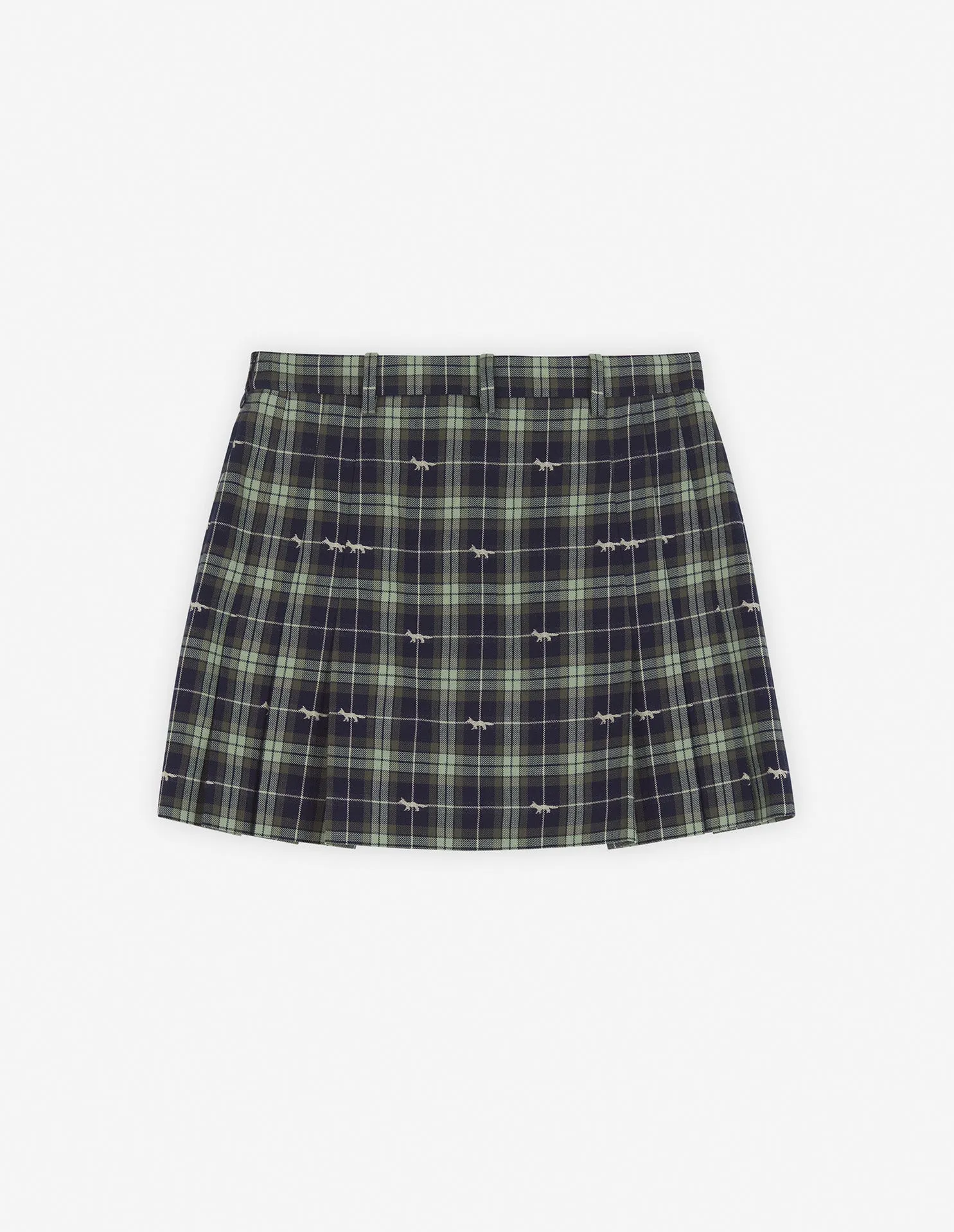 PLEATED MINI SKIRT WITH POCKETS NAVY/ASH TREE