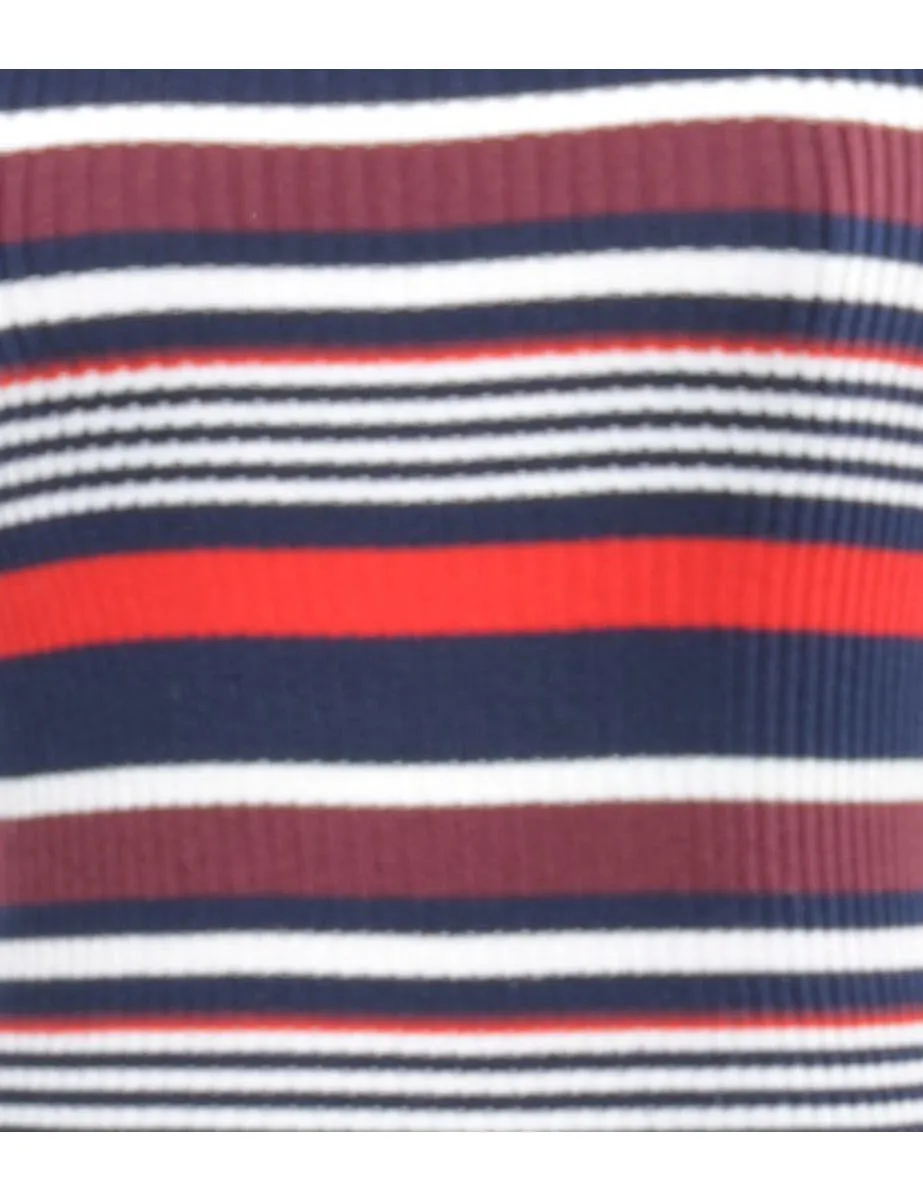 Striped Jumper Dress - L