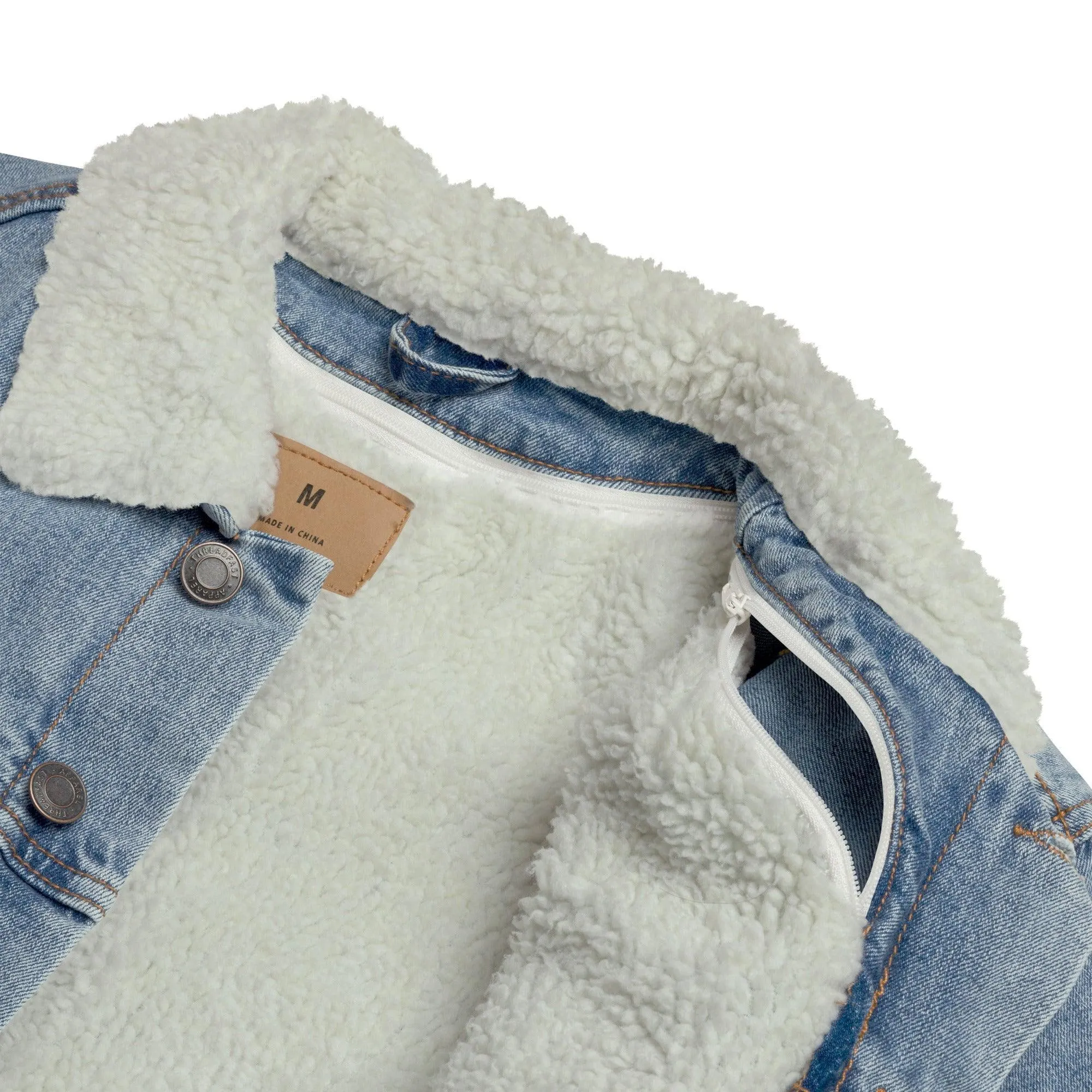Unisex Denim Sherpa Jacket