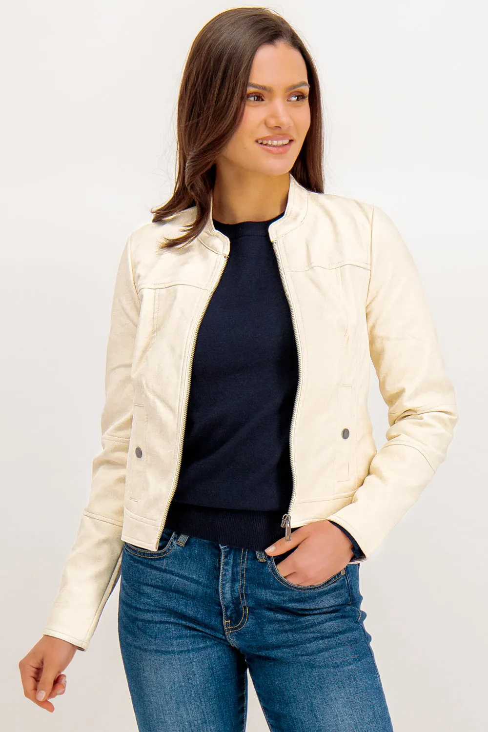 Winner Short Coated Birch Cream Jacket