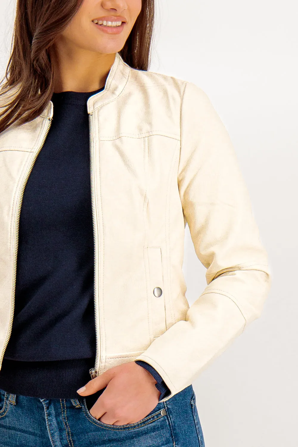 Winner Short Coated Birch Cream Jacket