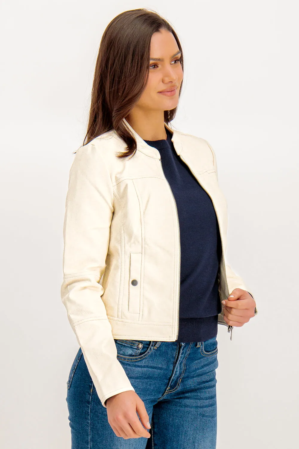 Winner Short Coated Birch Cream Jacket