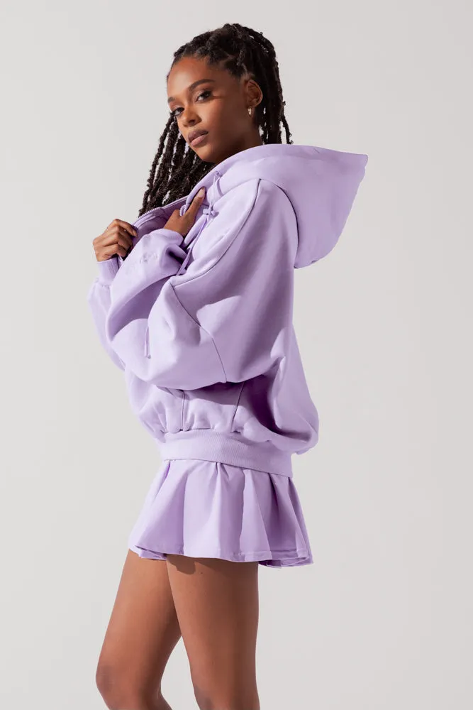 Zip Cloud Hoodie - Digital Lavender